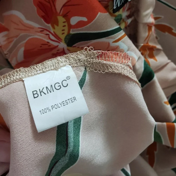 Boho Summer  Floral maxi dress with slit in the front Medium - Picture 12 of 13